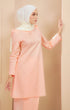 warna peach baju kurung